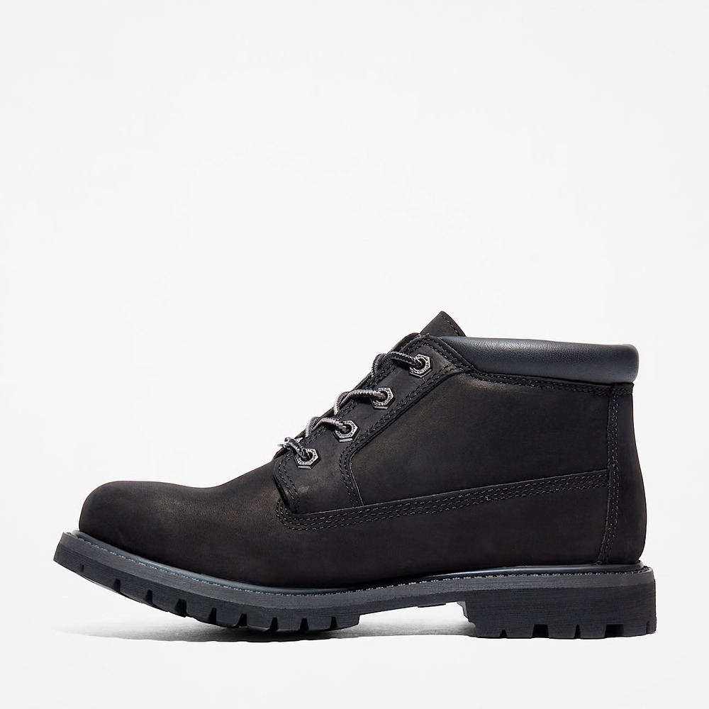 Timberland Nellie Double Waterproof Boot Black Nubuck Leather Ankle Boots 7.5M